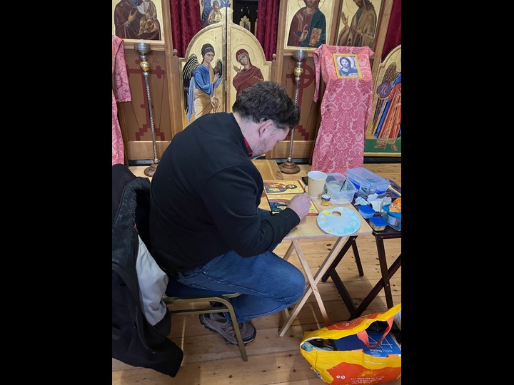 Iconographer at work